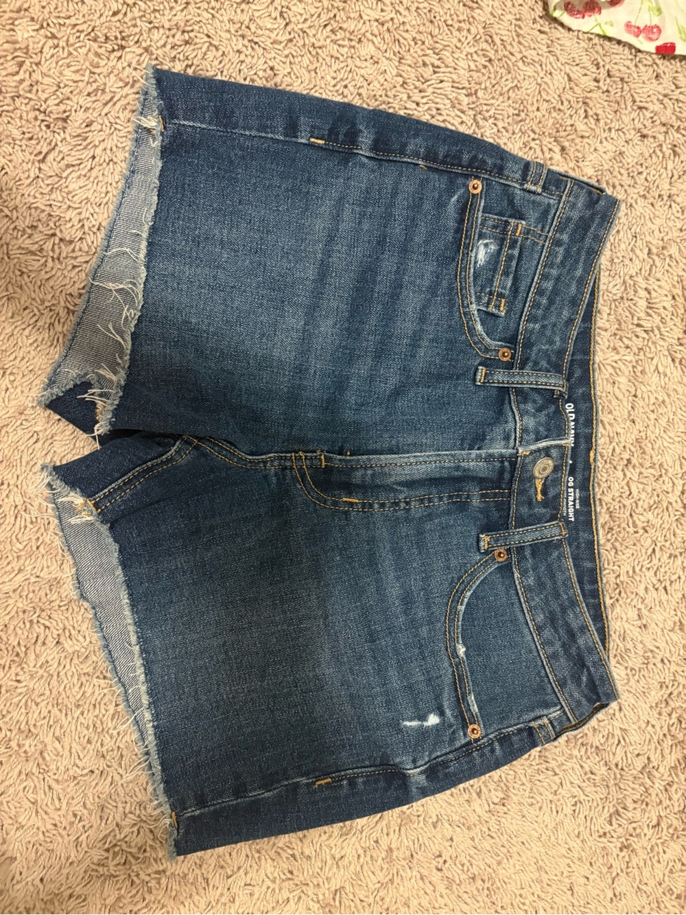 Dark Blue Denim Cutoff Shorts
